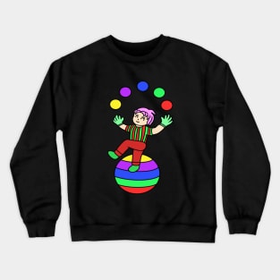 Cute chibi girl juggling Crewneck Sweatshirt